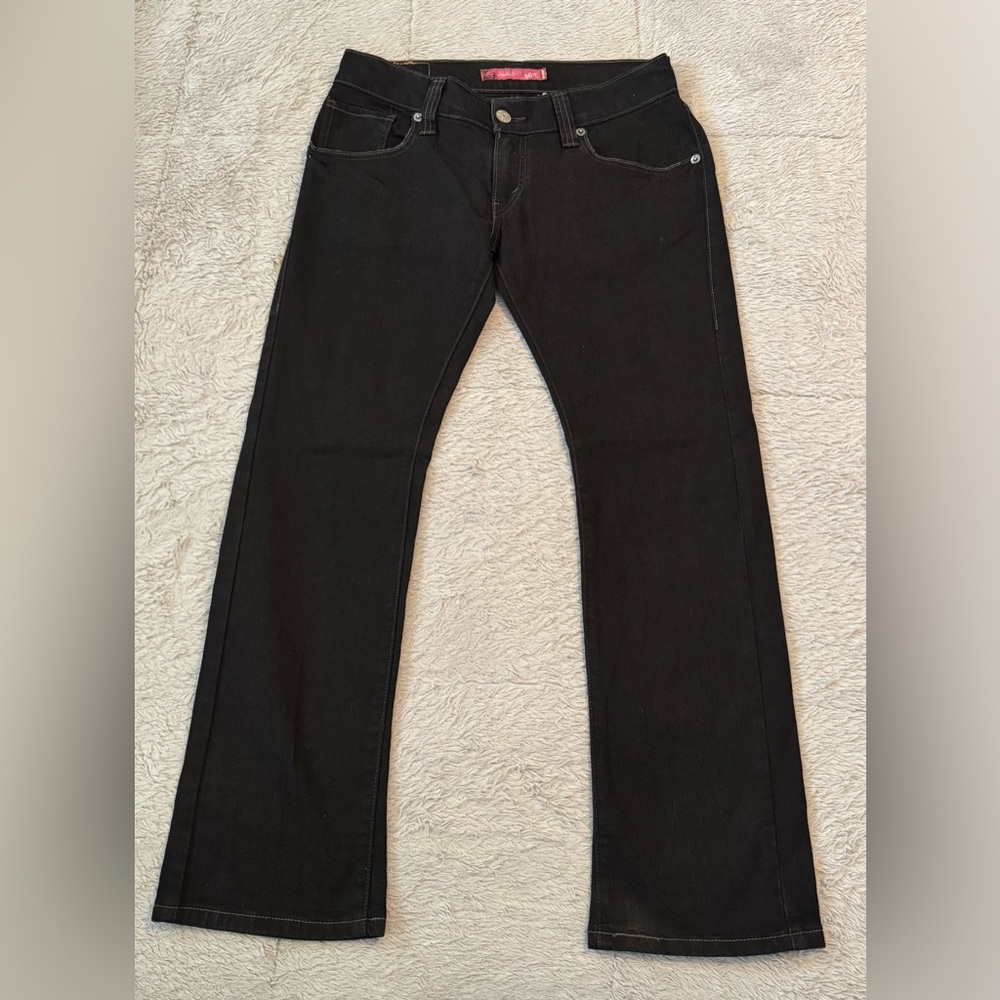 LEVI’S 504 Slouch Straight Leg Jeans Tilted Low Rise Waist Zip & Button Fly | 9S